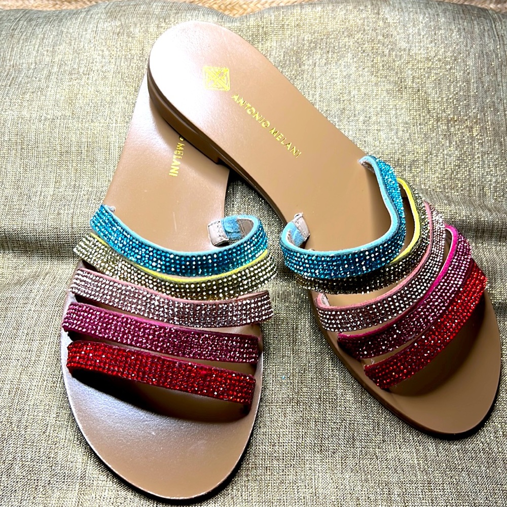 Antonio Melani’s size (6.5) multicolored slippers